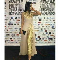 Designer Kurti with Jaquard Silk Bottom